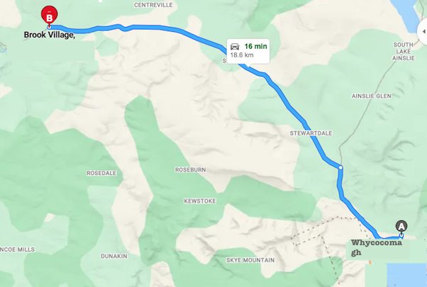 Brook Village Hall-map